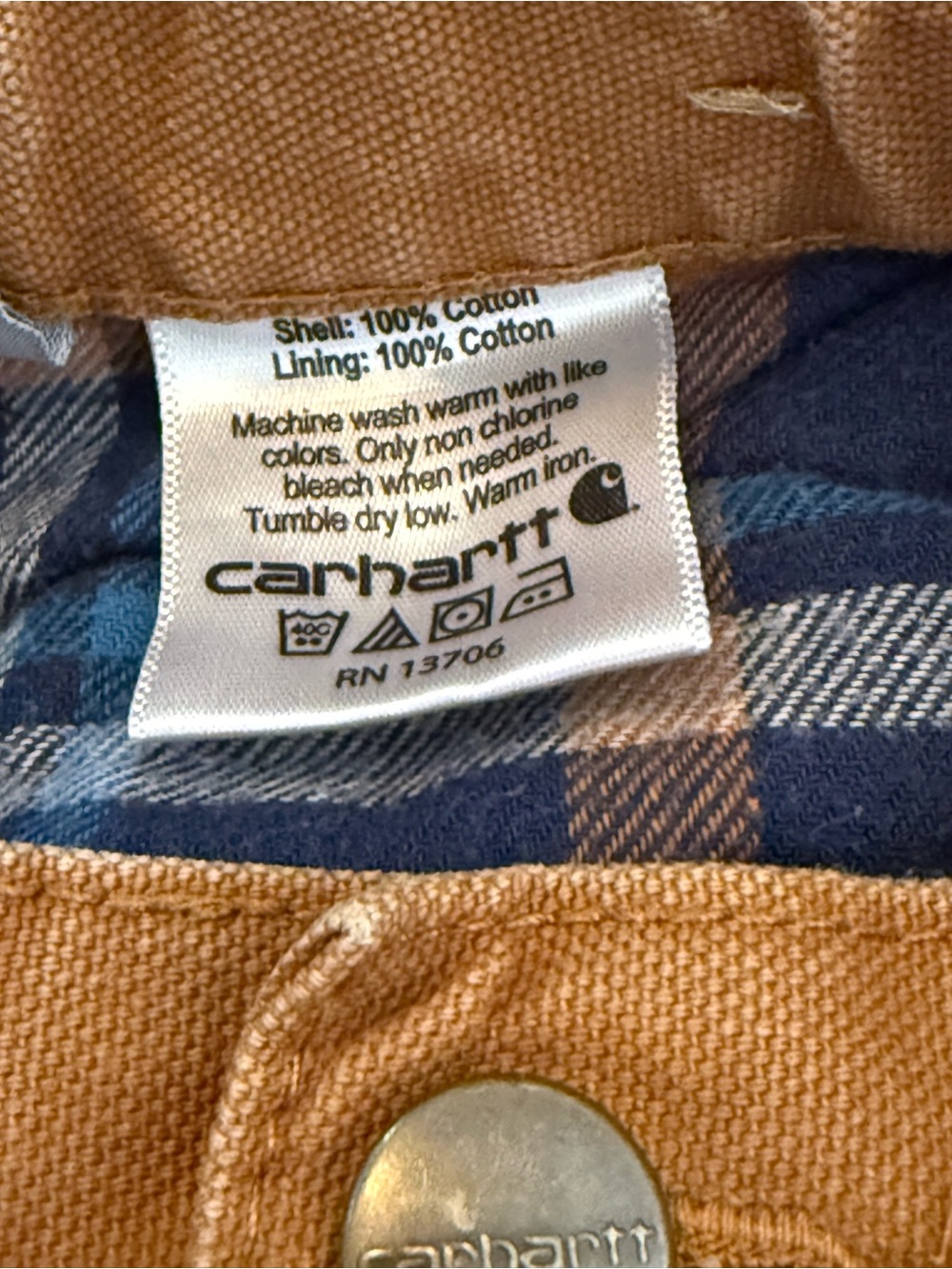 Boys Carhartt lined pants size 6 - Picture 7 of 8